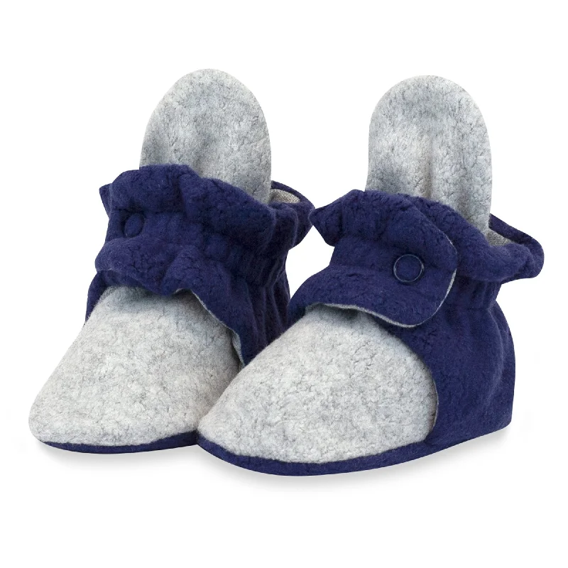 Women's Fur - Trimmed Snow Boots in White for a Stylish and Practical Winter ChoiceCozie Fleece Color Block Gripper Baby Bootie - Heather Gray/True Navy