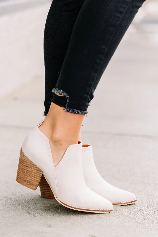 Women's Knee - High Lace - Up Boots in Brown with Buckle Accents for a Western VibeBe There Sand White Side Cut Booties