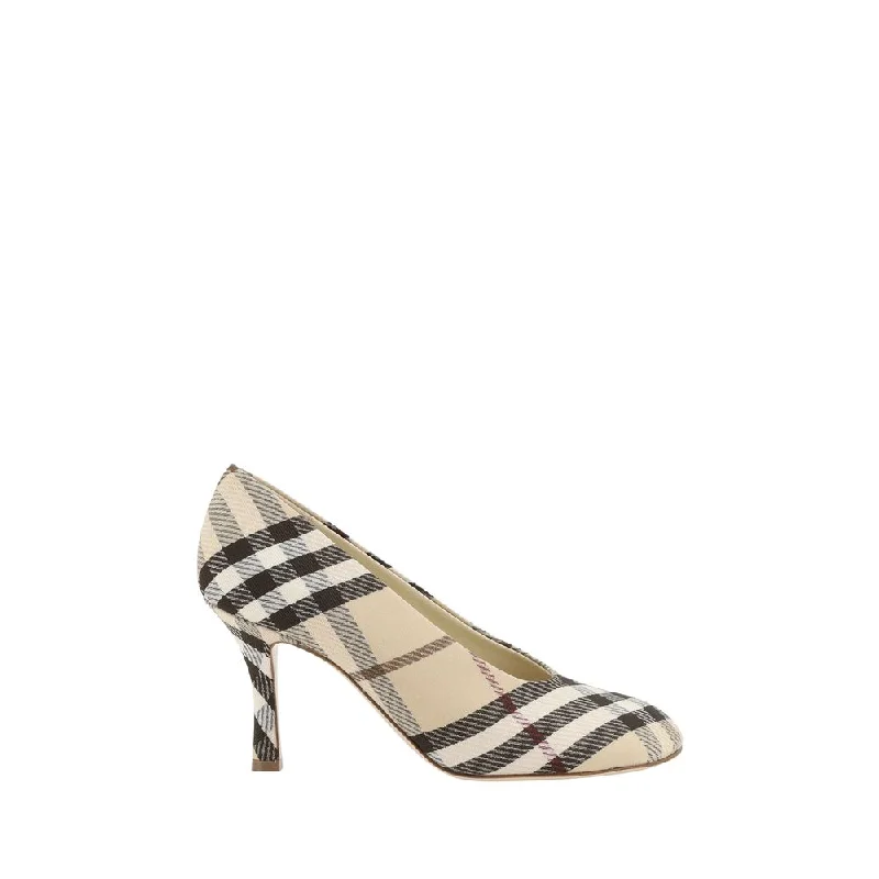 Women's office - appropriate stiletto heel pumps with a low - heel optionBurberry Archivio Check Baby Women's Pumps