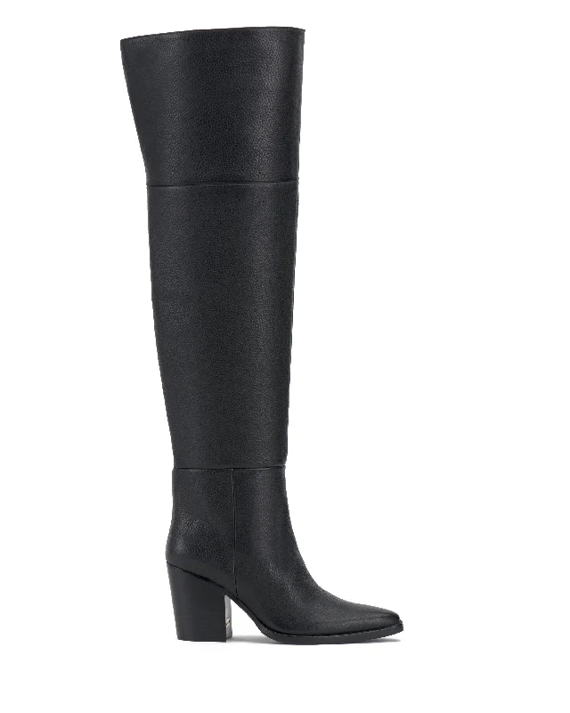 Women's Chunky - Heeled Chelsea Boots in Gray for a Casual and Trendy Everyday LookPaulie Over the Knee Boot