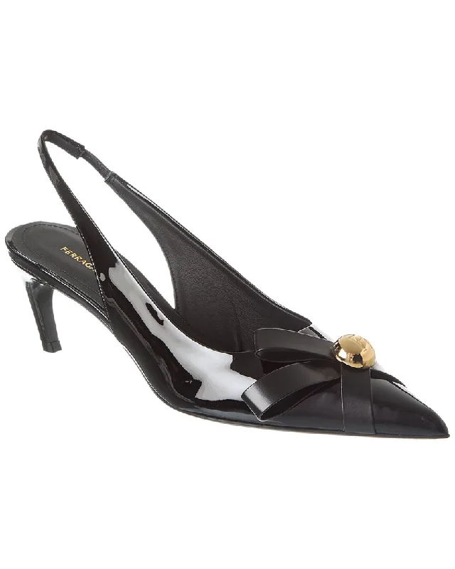 Women's red - carpet stiletto heel pumps for a glamorous eventFerragamo Brilda Leather Slingback Pump