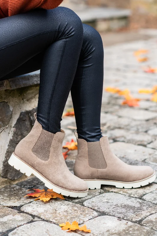 Women's Lace - Trimmed Knee - High Boots in Ivory for a Feminine and Elegant EnsembleMake It Your Own Latte Brown Booties