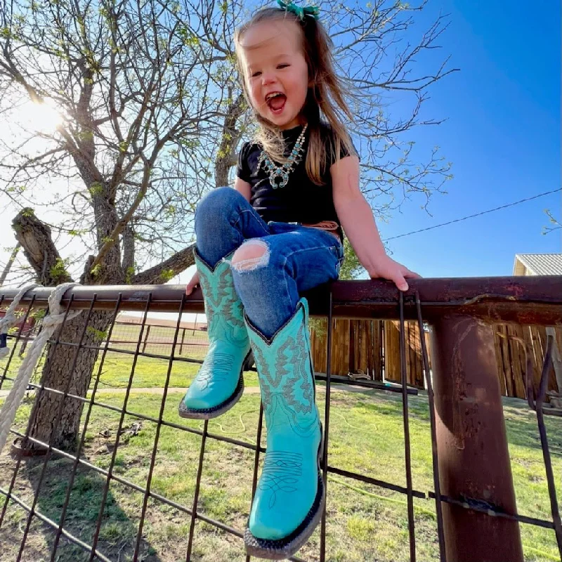 Women's Lace - Trimmed Knee - High Boots in Ivory for a Feminine and Elegant EnsembleKIDS Turquoise Creek Leather Calf Boots