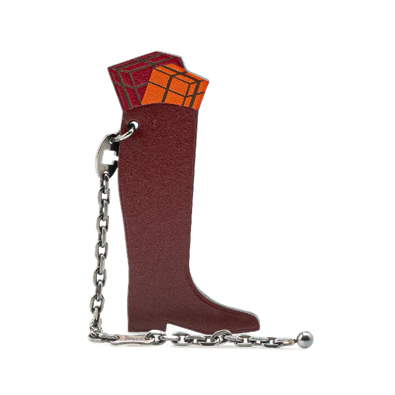 Women's Fur - Trimmed Snow Boots in White for a Stylish and Practical Winter ChoiceRed Hermès Box Calf Boots Presents Bag Charm