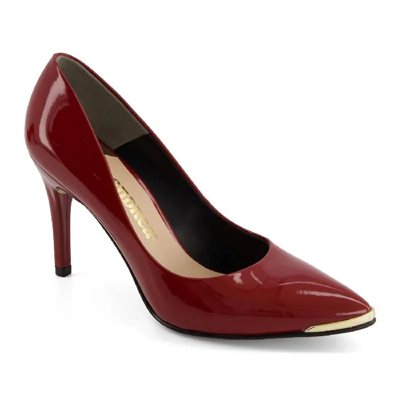 Women's stretchy stiletto heel pumps for easy on and offWomen's Pumps Fashion Stilettos In Red