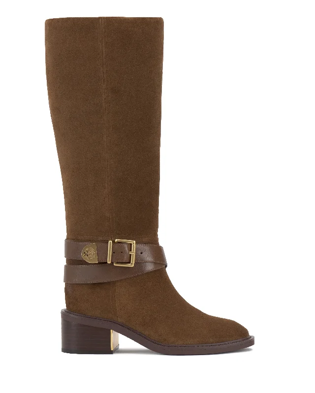 Plus Size Women's Faux Fur - Lined Ankle Boots in Chestnut for Cozy Winter WearGini Narrow Calf Boot