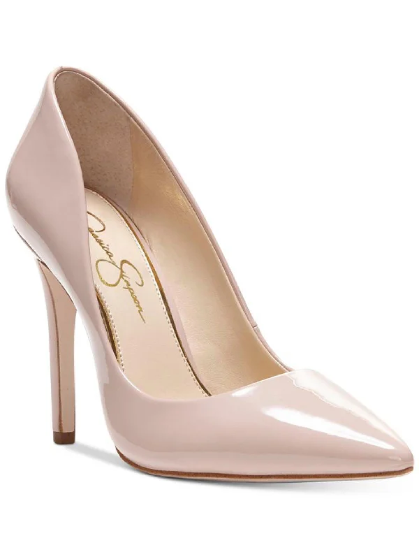 Women's lace - trimmed stiletto heel pumps with a scalloped edgeCassani3 Womens Padded Insole Stiletto Dress Heels