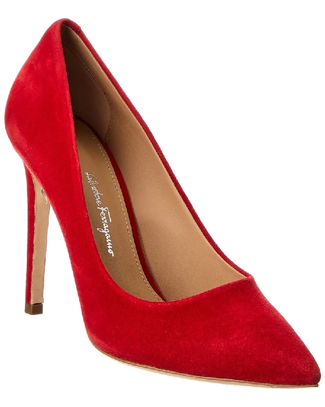 Women's arch - support stiletto heel pumps for better comfortFerragamo Ilary X5 Suede Pump