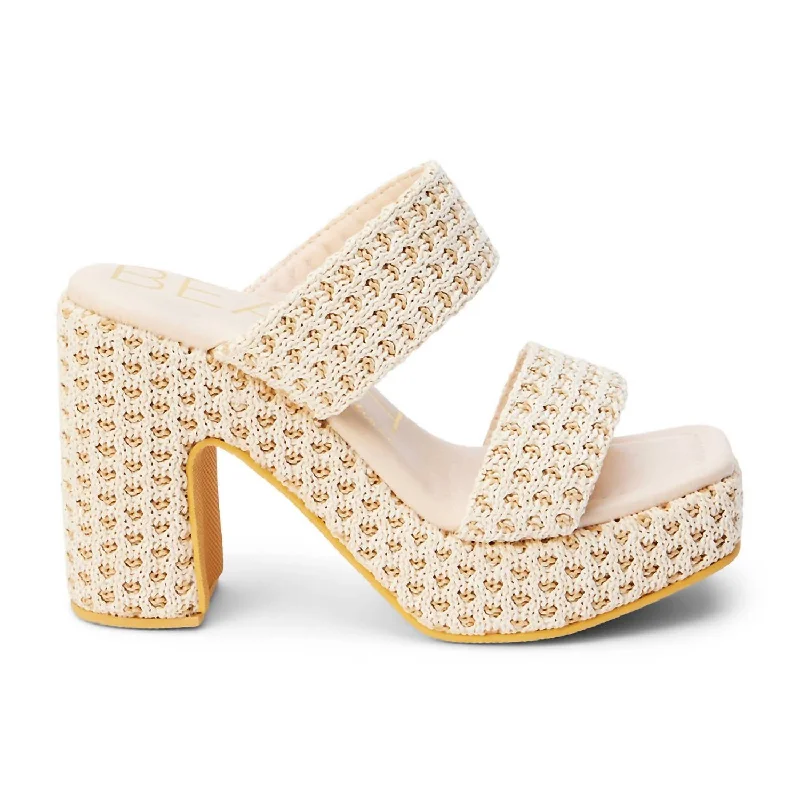 Women's lavender stiletto heel pumps for a delicate styleGem Platform Heel In Natural Multi