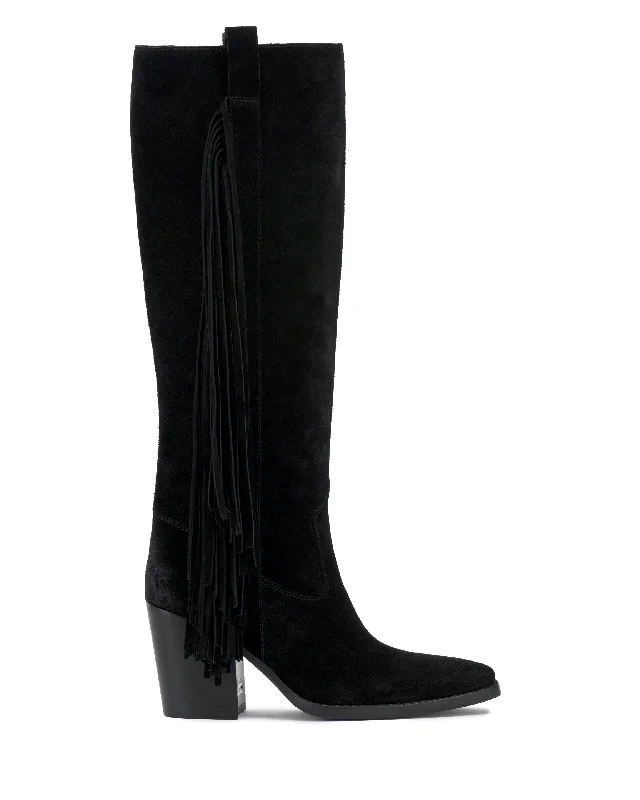 Women's Lace - Trimmed Knee - High Boots in Ivory for a Feminine and Elegant EnsemblePelia Boot