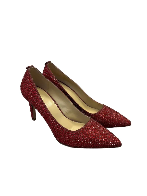 Women's mustard yellow stiletto heel pumps for a trendy pop of colorRed Diamond Pointed Toe Heeled Pumps