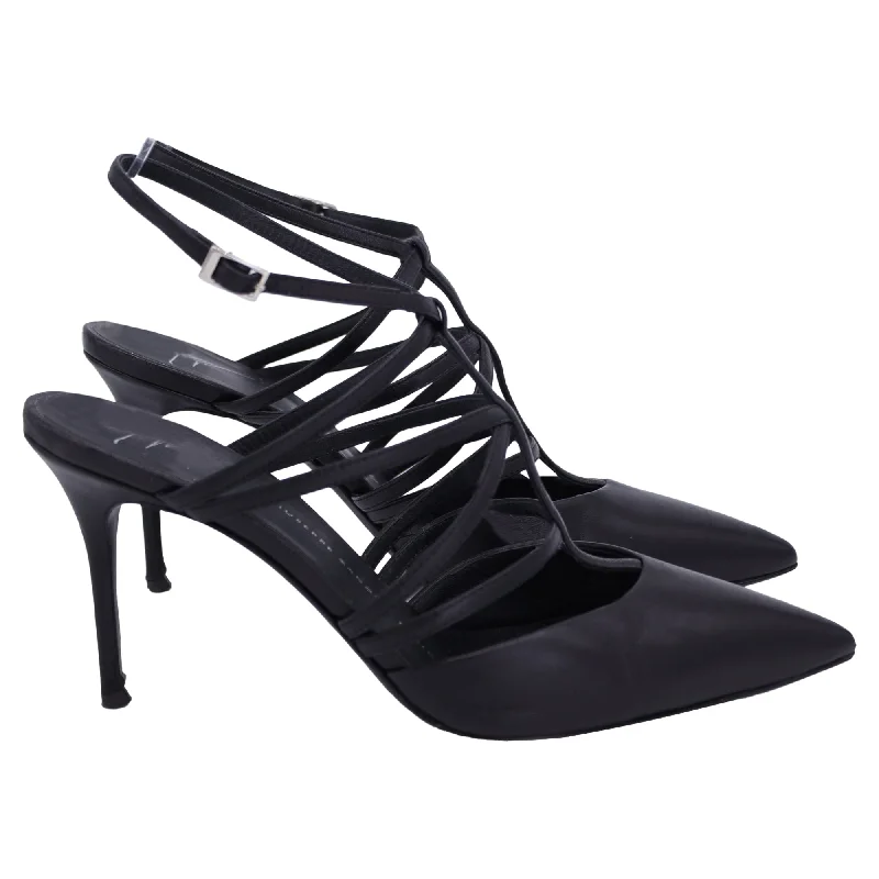 Women's water - resistant stiletto heel pumps for unexpected situationsGiuseppe Zanotti Natasha Pumps in Black Leather