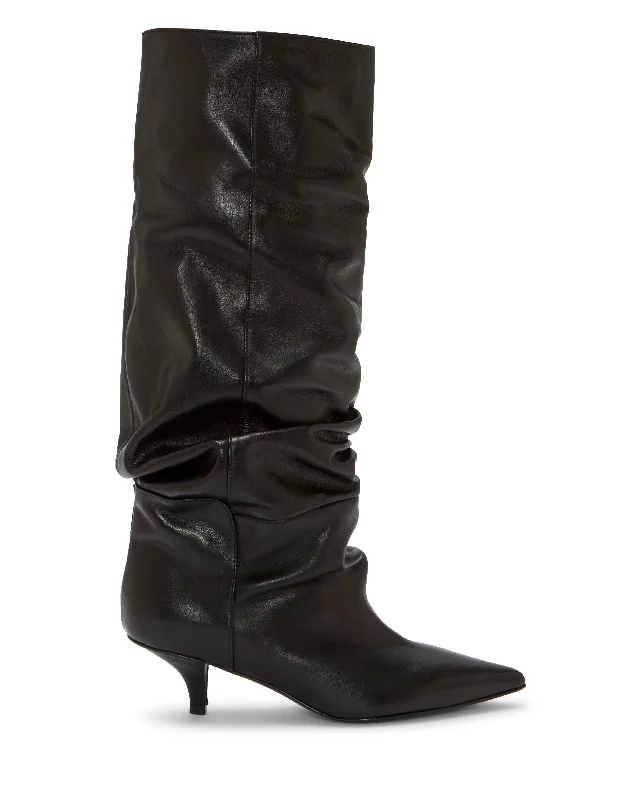 Women's Knee - High Leather Riding Boots in Black for a Classic Equestrian LookCayla Boot