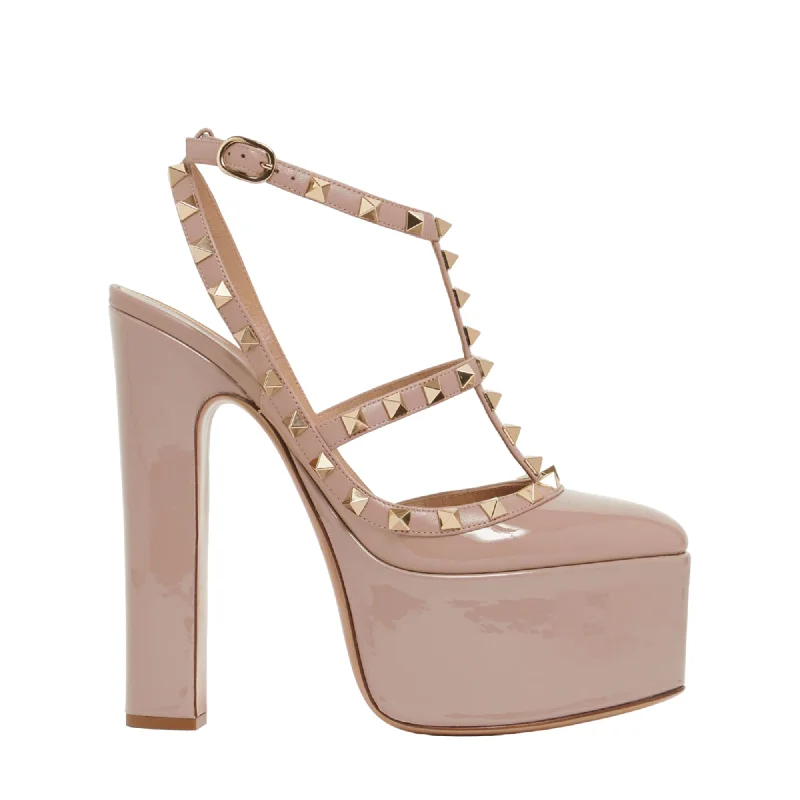 Women's mule - style stiletto heel pumps with a bow accentValentino Garavani Rockstud Platform Pumps