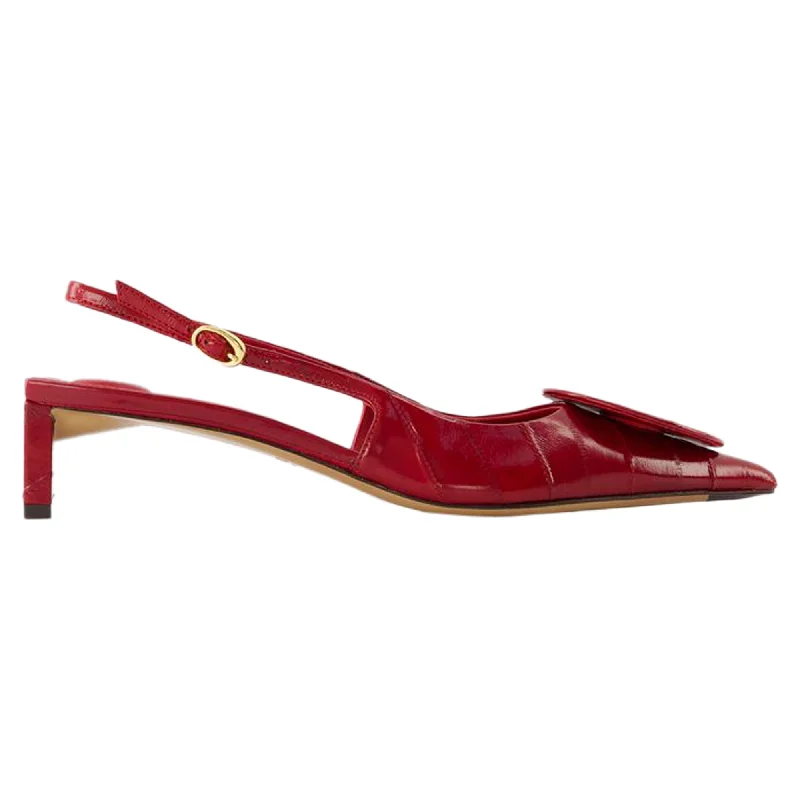 Women's breathable stiletto heel pumps for warm weatherLes Slingbacks Duelo B Pumps - Jacquemus - Leather - Red