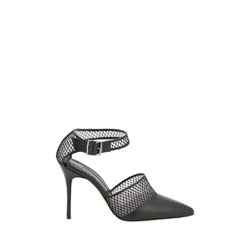 Women's mesh - paneled stiletto heel pumps for breathabilityManolo Blahnik Jatelah Nappa Women's Pumps