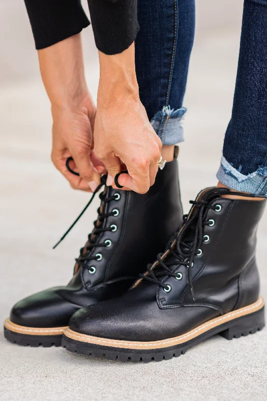 Women's Leather Motorcycle Boots in Dark Brown with Silver Hardware for a Cool Biker LookTake Control Black Combat Boots