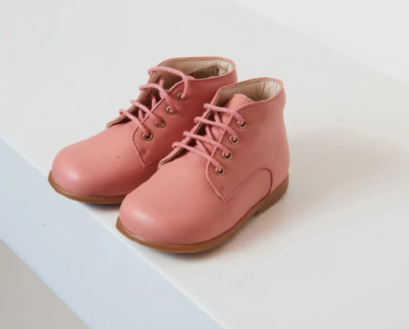 Women's Ankle Boots with Cut - Out Details in Beige for a Unique and Stylish EdgeBeberlis Powder Pink Baby Bootie