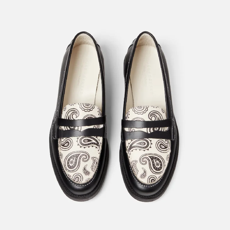 Lightweight Women's Mesh - Paneled Loafers in White for BreathabilityWilde Paisley Penny Loafer - Women's