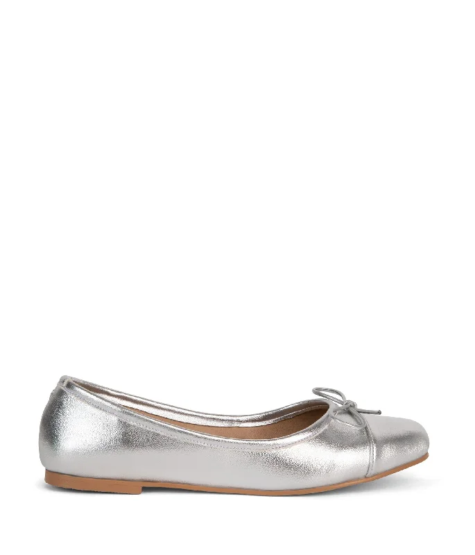 Orthopedic - Friendly Women's Oxfords with Arch Support in Brown for Foot HealthMahon Flat in Silver from Matt & Nat