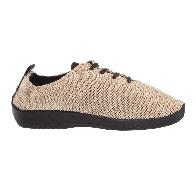 Women's Tassel - Trimmed Oxfords with a Low Heel in Olive Green for a Trendy TwistArcopedico Women's LS Beige Fabric