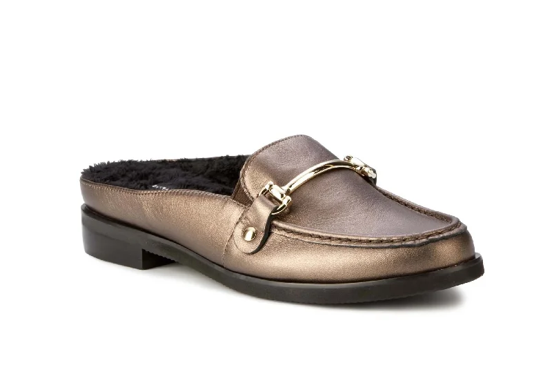 Sustainable Women's Recycled Material Loafers in Gray for Eco - Conscious ShoppersWalking Cradle Walker Bronze Mestico Leather