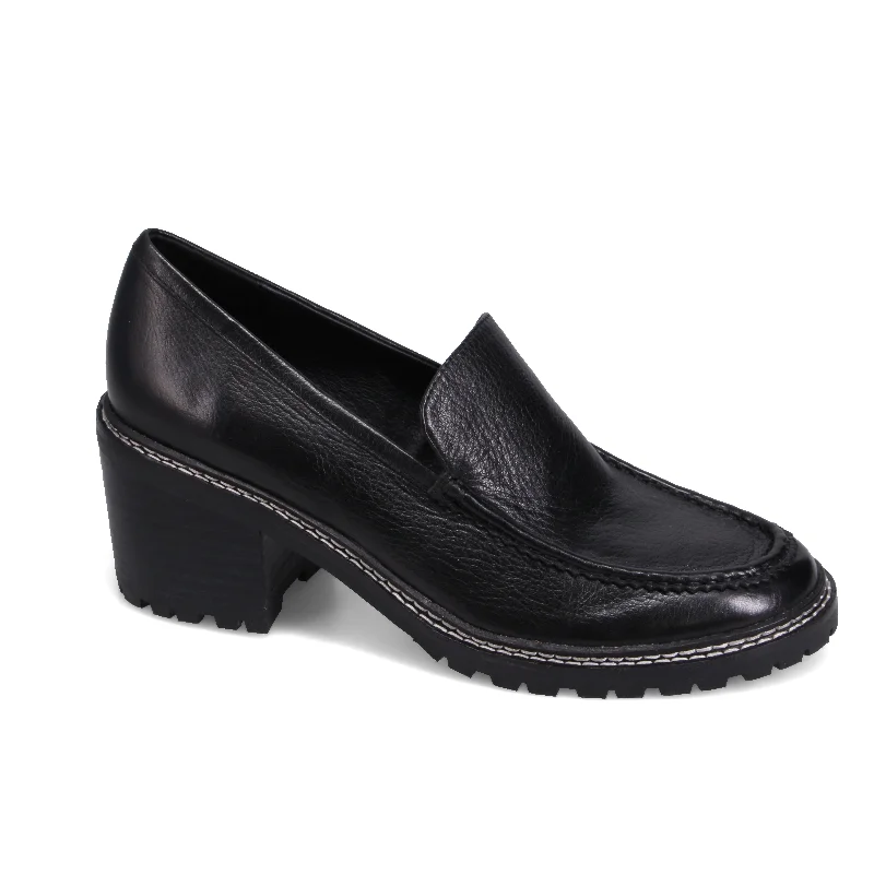 Women's Tassel - Trimmed Loafers with a Low Heel in Olive Green for a Trendy TwistBonne - Black