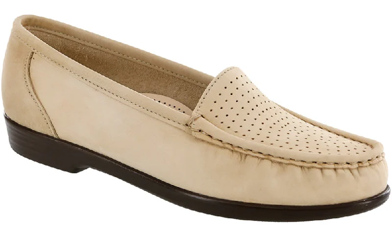 Lightweight Women's Mesh - Paneled Loafers in White for BreathabilitySAS Savvy