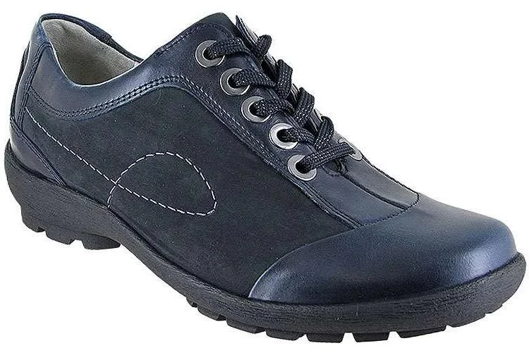 Navy Leather Combi