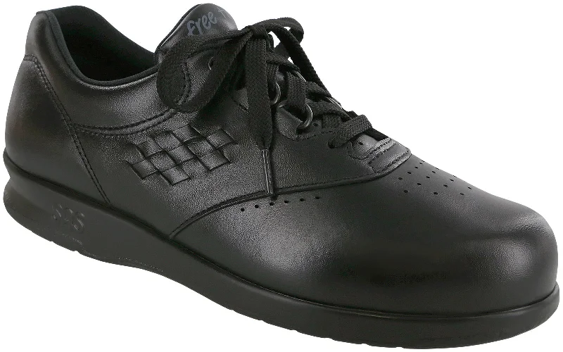 Plus Size Women's Wide - Fit Oxfords with Double Stitching in Black for DurabilitySAS Freetime