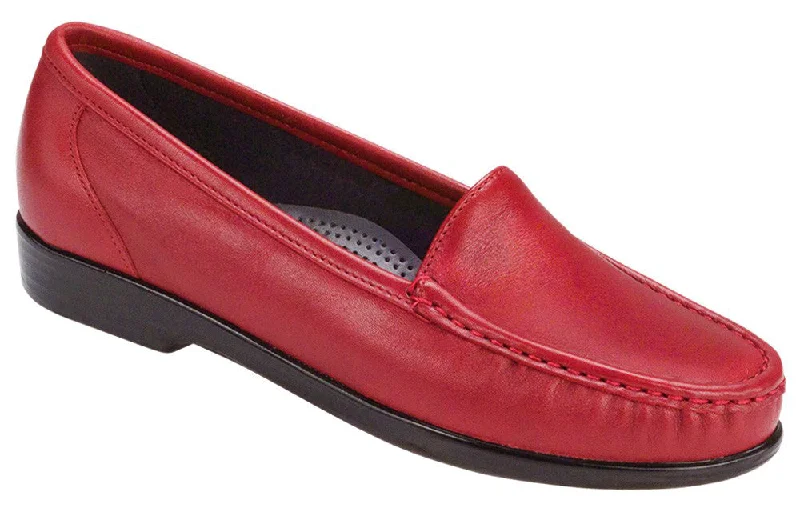 Women's Cashmere - Lined Loafers in Burgundy for Warmth in WinterSAS Simplify