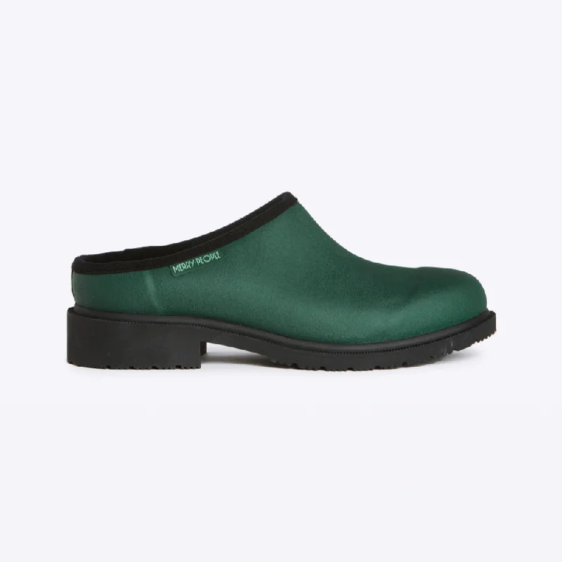 Women's Premium Full - Grain Leather Oxfords in Dark Brown for a Classic Office LookBillie Clog in Alpine Green from Merry People