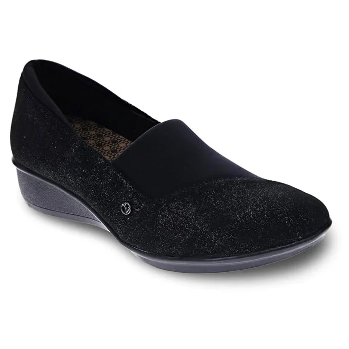 Sustainable Women's Recycled Material Loafers in Gray for Eco - Conscious ShoppersRevere Naples Midnight Stretch Loafer (Women's)