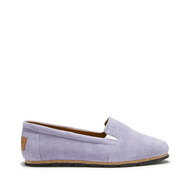 Women's Premium Leather Tassel Loafers in Dark Brown for a Classic Office LookWomen's Continental Espadrilles, lilac suede