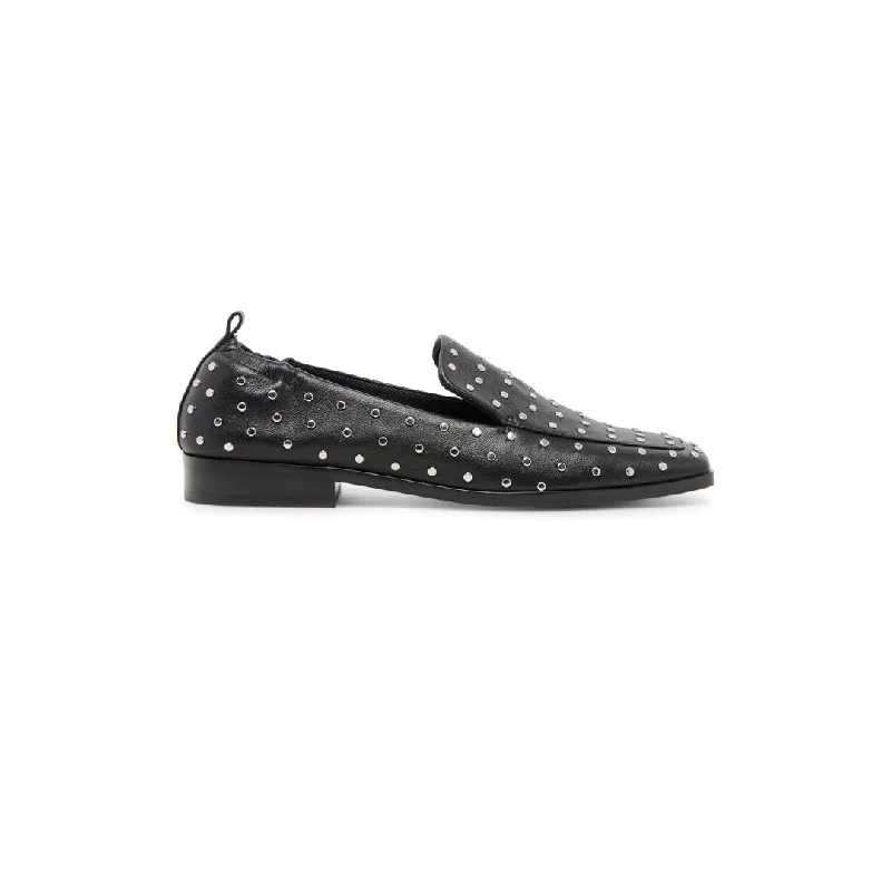 Elastic - Back Women's Loafers in Teal for Easy On - and - OffBeny Stud Black Leather