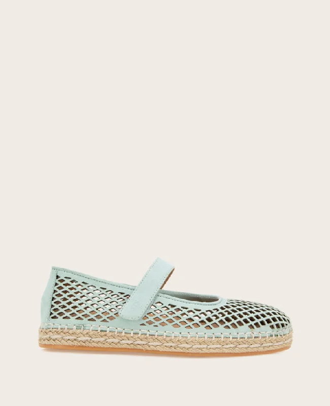 Women's Glitter - Embellished Loafers in Silver for a Sparkly Party LookGENTLE SOULS - Sienna Fish Net Mary Jane Espadrille