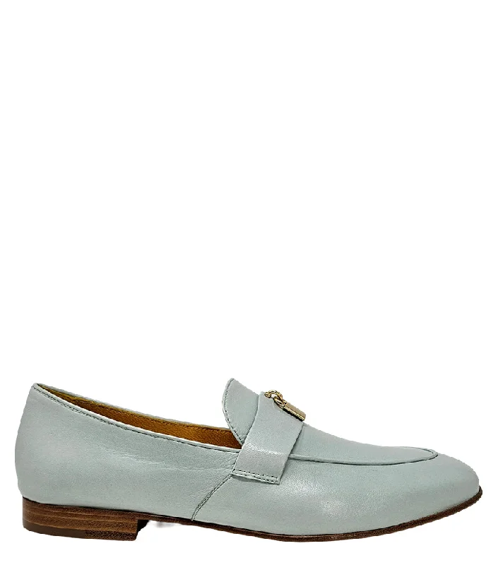 Women's Geometric - Patterned Loafers in Multicolor for a Fashion - Forward LookSeafoam Leather Lock Flat Loafer