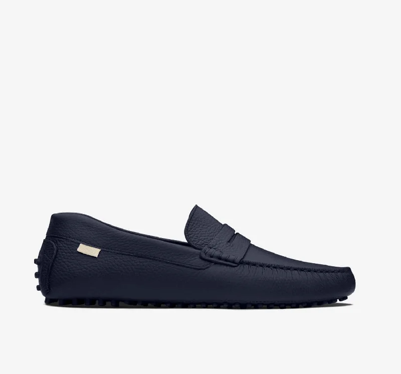 Women's Fur - Lined Loafers in Tan for a Cozy Winter OptionDriver | Navy Pebbled