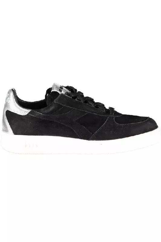 Foldable Women's Travel Sneakers for Compact Storage in LuggageDiadora Elegant  Leather Sneakers with Lace Women's Details