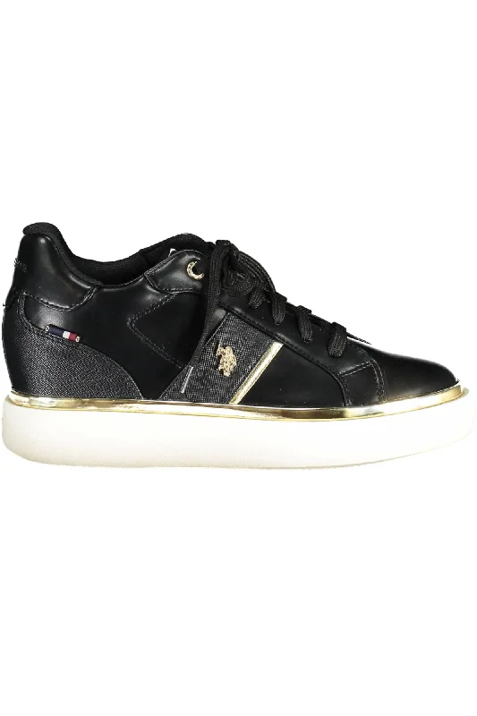 Women's Sneakers with Hidden Wedges for a Subtle Height Boost and Added StyleU.S. POLO ASSN. Chic  Lace-Up Sneakers with Logo Women's Detailing