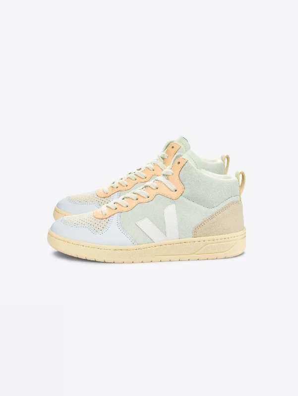 Retro - Style Women's Sneakers in Pastel Colors for a Nostalgic and Fashionable VibeSneakers Alte in Suede V-15 Multicolore