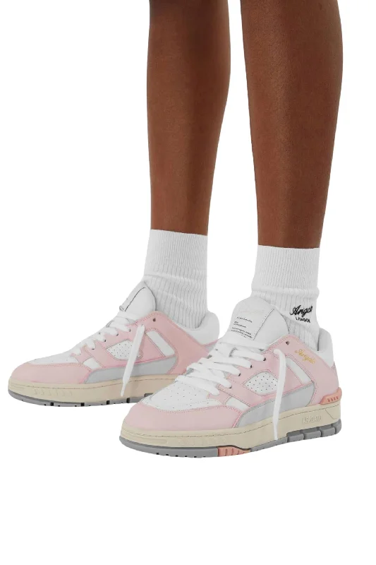 Lace - Up Women's Athletic Sneakers with Shock - Absorbing Midsoles for Intense WorkoutsWomen's Area Lo Sneakers In Pink & White