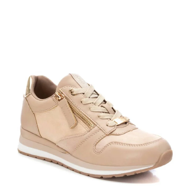 Retro - Style Women's Sneakers in Pastel Colors for a Nostalgic and Fashionable VibeWomen's Casual Sneakers In Beige/khaki