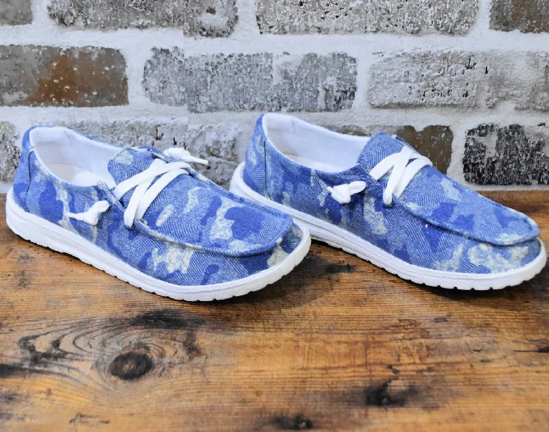 Women's Sneakers with Hidden Wedges for a Subtle Height Boost and Added StyleWomen's Gypsy Jazz Sana Fashion Sneakers In Blue