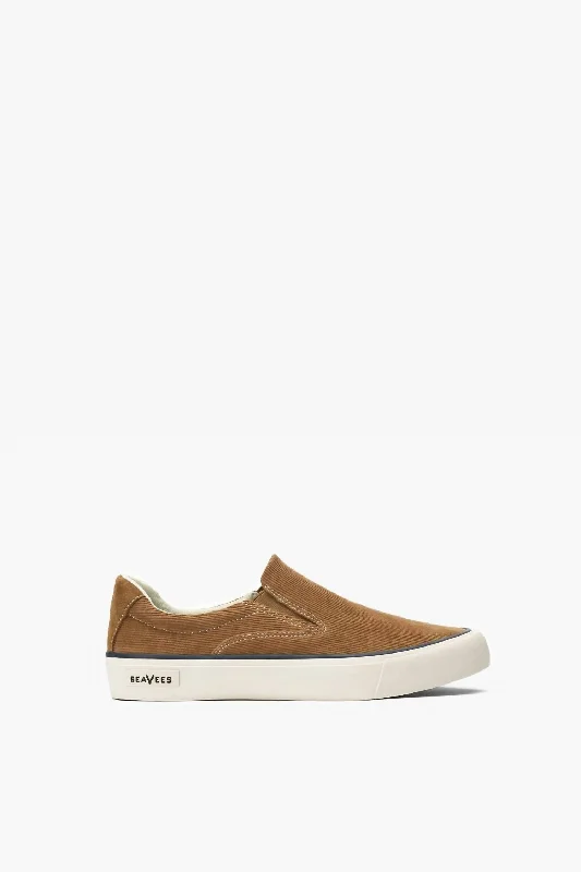 Vegan - Friendly Women's Sneakers Made from Recycled Materials for an Eco - Conscious ChoiceWomen's Hawthorne Slip On Cordies Sneaker In Golden Brown Corduroy