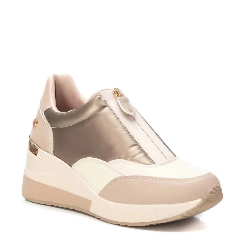 Wide - Width Women's Sneakers for Comfortable Fit for Those with Wider FeetWomen's Wedge Sneakers In Beige/khaki